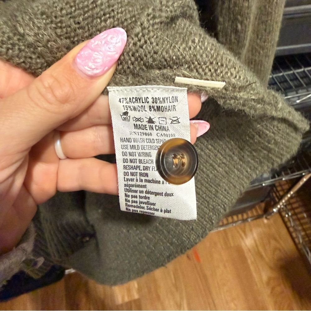 Rhythm Olive Cardigan Sweater - Picture 4 of 4